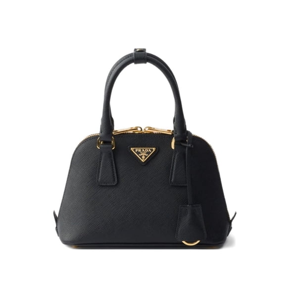 Prada Women's Promenade Mini Saffiano Bag Black