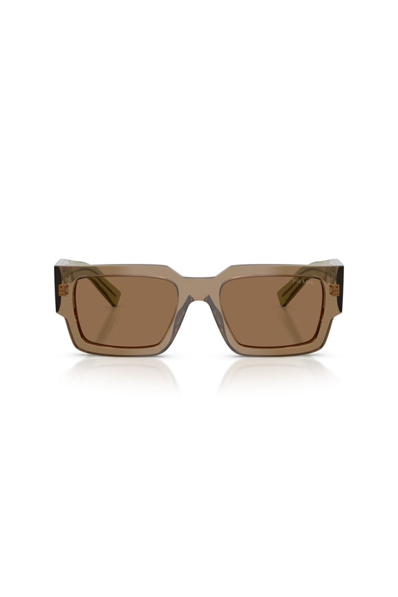 Men's 0Pr B17s Oversized Rectangular Acetate Sunglasses Brown