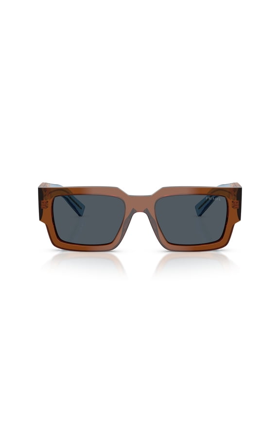 Men's 0Pr B17s Rectangular Acetate Sunglasses Brown
