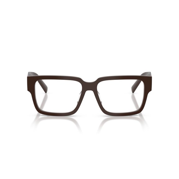 Prada Men's 0Pr D10vd Brown Rectangular Acetate Frame Eyeglasses Brown