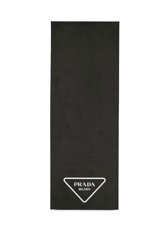 Men's Elongated Black Accessory Case With Logo Print Black