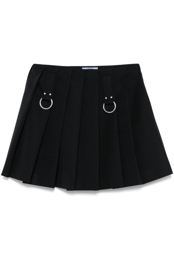 Midnight Blue Pleated Skirt With Removable Underskirt (Women's)