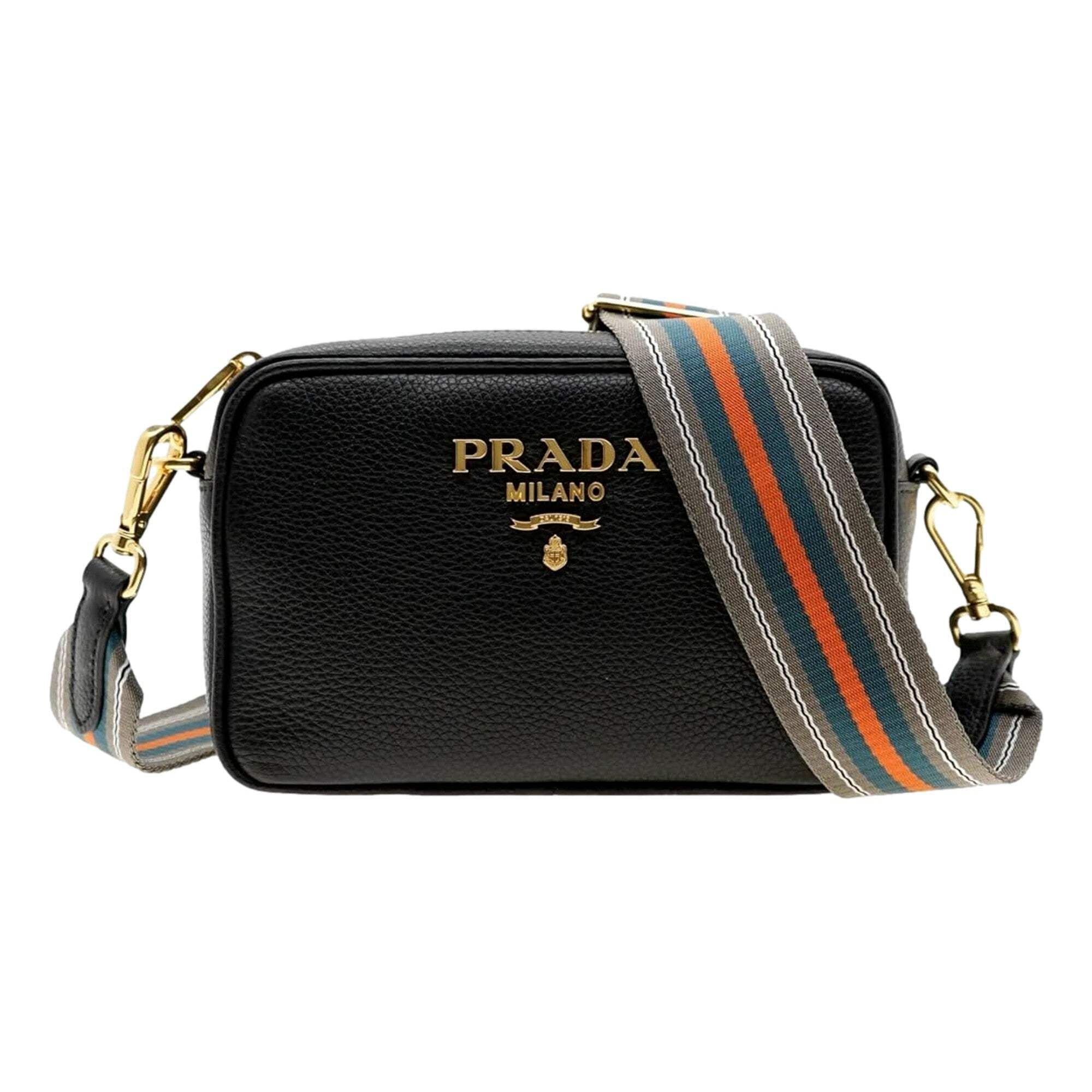 Prada Milano Vitello Phenix Nero Leather Crossbody Bag Web Prada Milano Vitello Phenix Nero Leather Crossbody Bag Web
