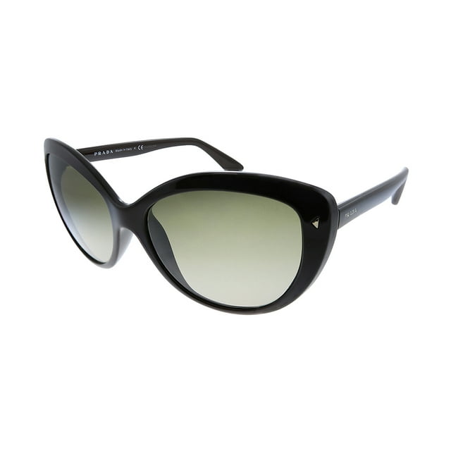 Prada PR 16SS Plastic Womens Cat-Eye Sunglasses Brown 57mm Adult