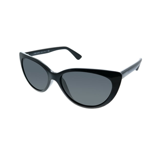 Prada PR 17VS Plastic Womens Cat-Eye Sunglasses Black 57mm Adult
