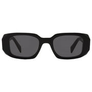 PRADA PR 17WS Plastic Womens Rectangle Sunglasses Black 49mm Adult
