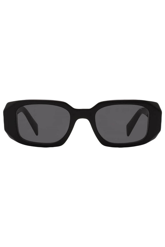 PR 17WS Plastic Womens Rectangle Sunglasses Black 49mm Adult