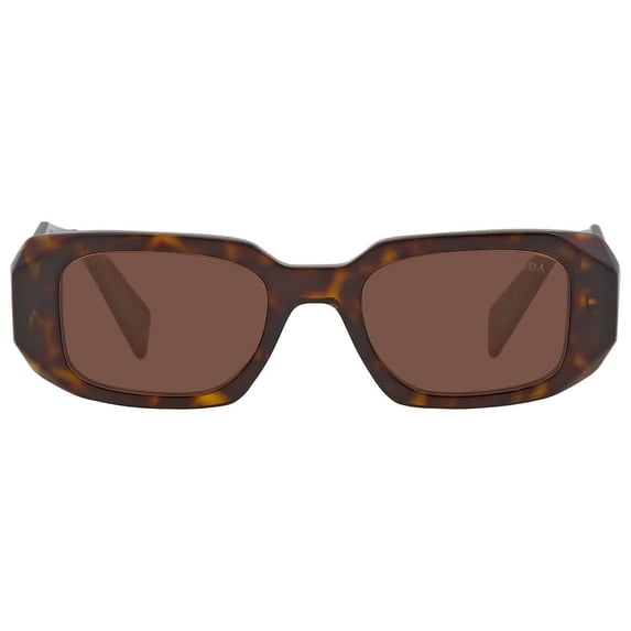 Prada PR 17WS Plastic Womens Rectangle Sunglasses Tortoise 49mm Adult