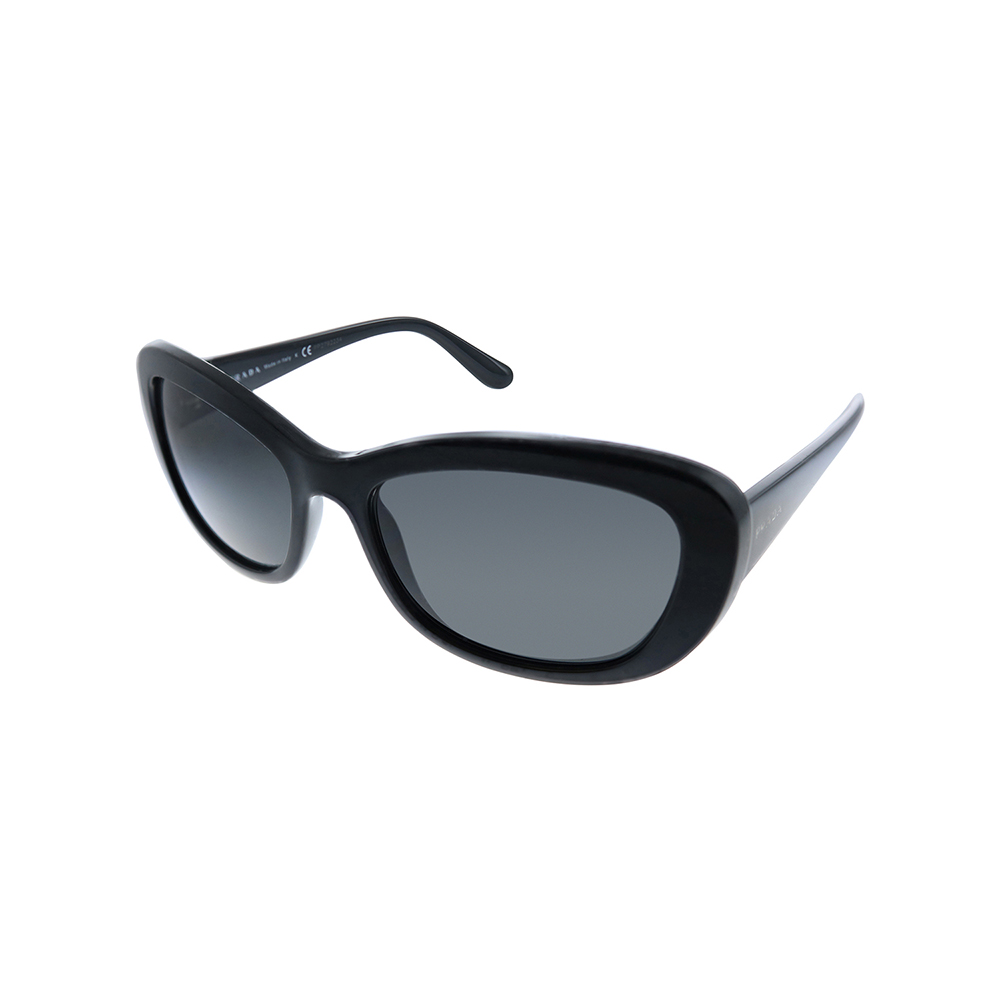 Prada PR 18VS Plastic Womens Oval Sunglasses Black 56mm Adult - image 1 of 3