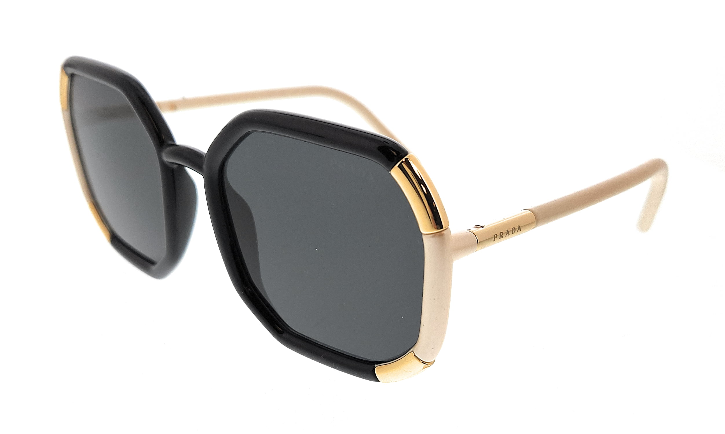 Prada Womens Geometric Sunglasses, Black Plastic Frame, 58mm  display picture 2