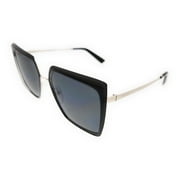 Prada PR 58WS Metal Womens Square Polarized Sunglasses Black 57mm Adult