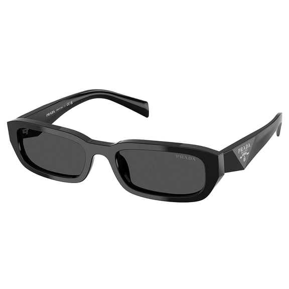 Prada Women's 0Pr B06s Rectangular Tortoiseshell Acetate Sunglasses Black