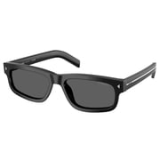 Prada Men's 0Pr B11s Rectangular Acetate Sunglasses Black
