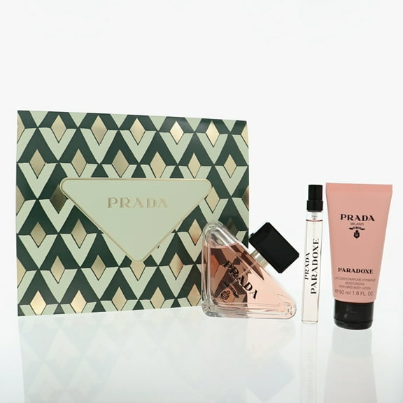 Prada Paradoxe by Prada Gift Set for Women 3 Piece Gift Set - 3.0 Oz Eau De Parfum Spray, 0.33 Oz Eau De Parfum Spray, 1.6 Oz Body Lotion
