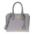 thumbnail image 1 of Prada Saffiano Leather Argilla Satchel Handbag 1BA113, 1 of 8