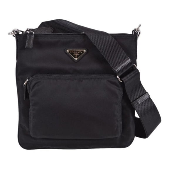 New Prada Tessuto Re-Nylon Black Sport Messenger Crossbody Bag with Dust Bag