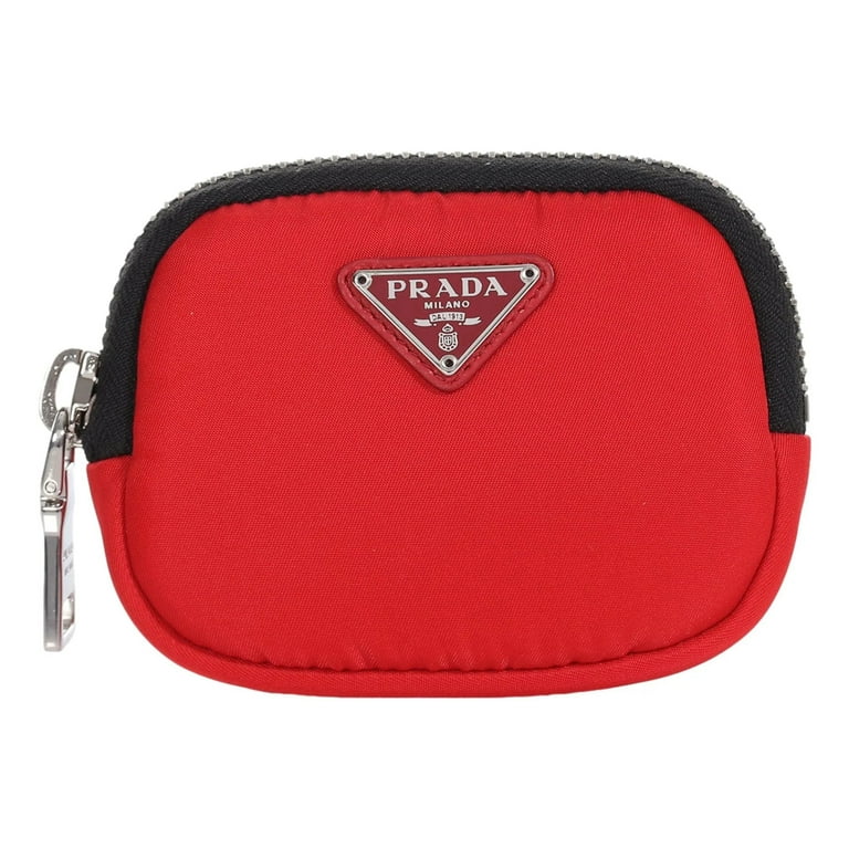 Prada Tessuto Red Nylon Cargo Mini Pouch on Lanyard Neck Bag Walmart