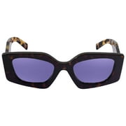 Prada Violet Mirrored Internal Silver Irregular Ladies Sunglasses PR 15YS 2AU05Q 51