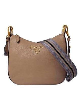 tas handbag Prada Glace Calf Shoulder Bag Brown