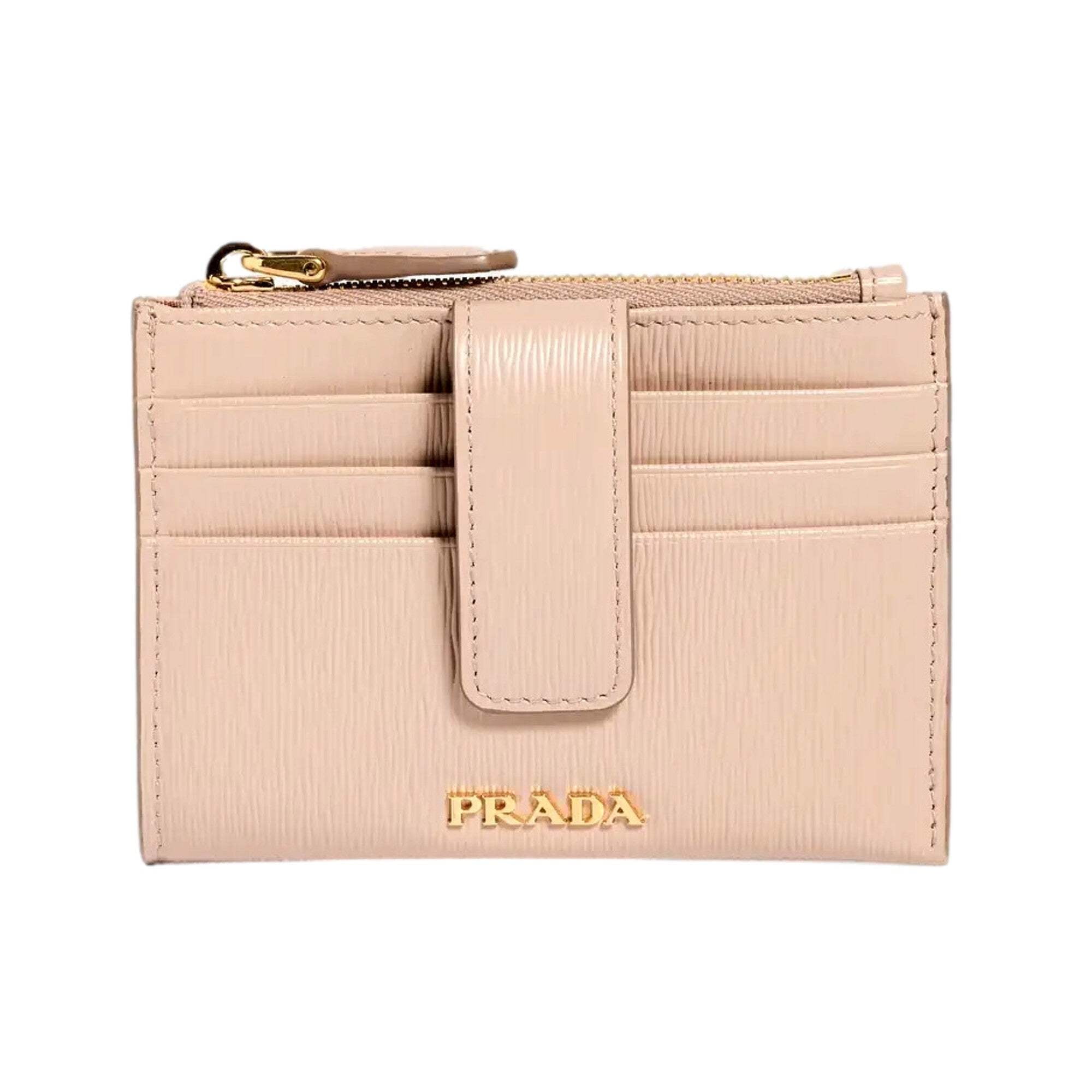 PRADA VITELLO MOVE ケース CIPRIA Prada Vitello Move Card Holder Wallet Cipria Beige Leather Logo