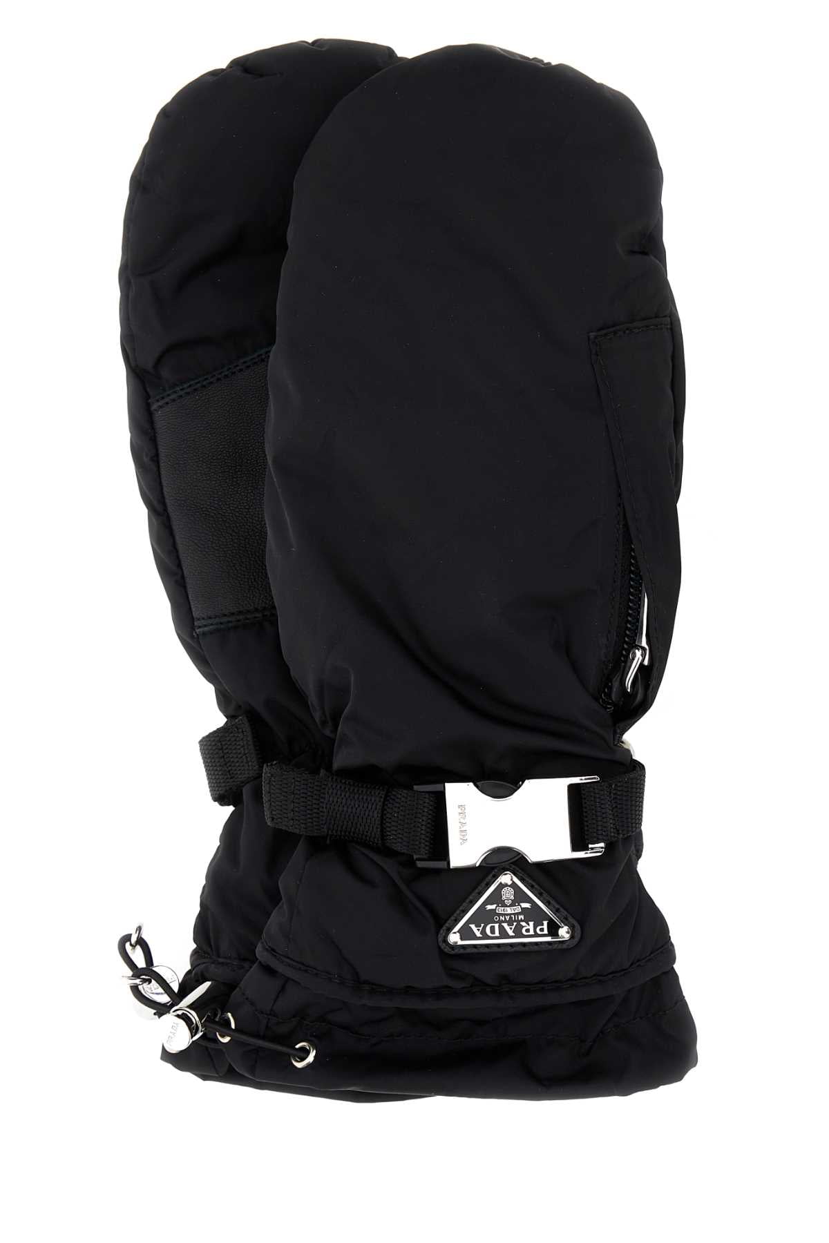 Prada Woman Black Nylon Gloves