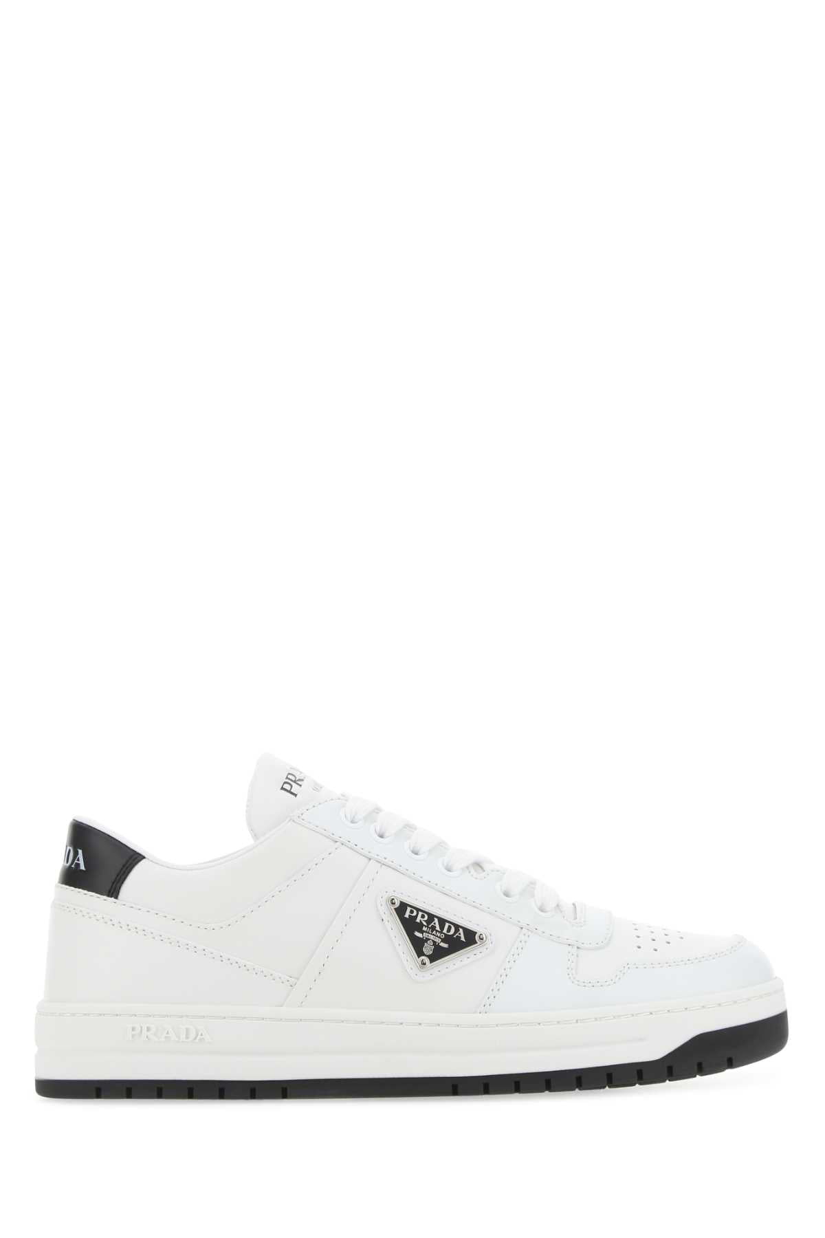 Prada Woman White Leather Downtown Sneakers - Walmart.com