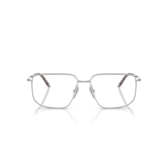 Prada Women's 0Pr C52v Rectangular Silver Metal Frame Eyeglasses Silver