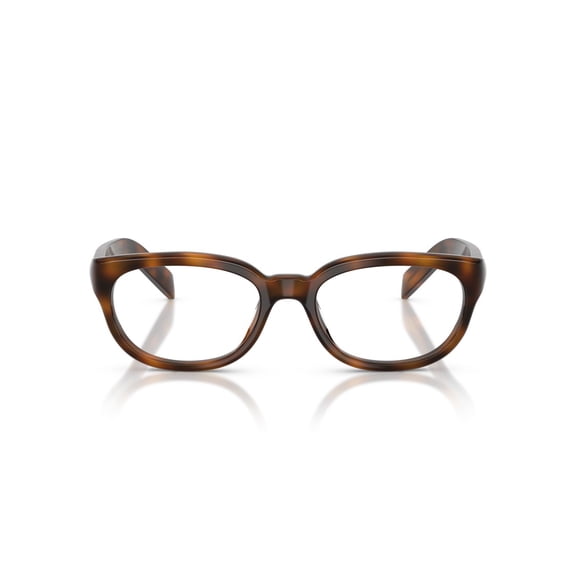 Prada Women's 0Pr D03vu Classic Rectangular Tortoiseshell Eyeglasses Brown
