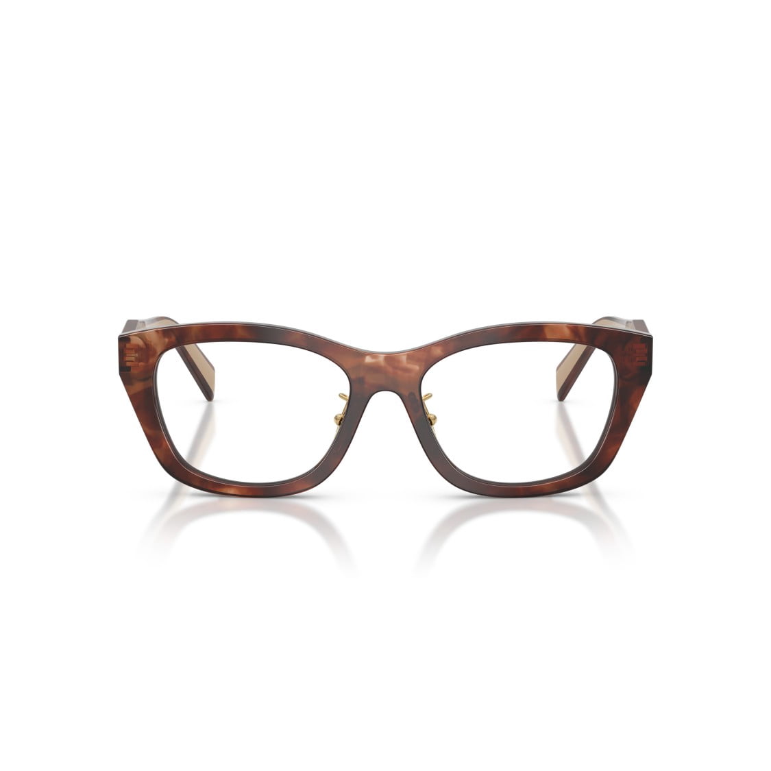 Prada Women\'s Tortoiseshell Square Frame Glasses in Brown Prada Eyewear tortoiseshell-effect square-frame Glasses  main image 3