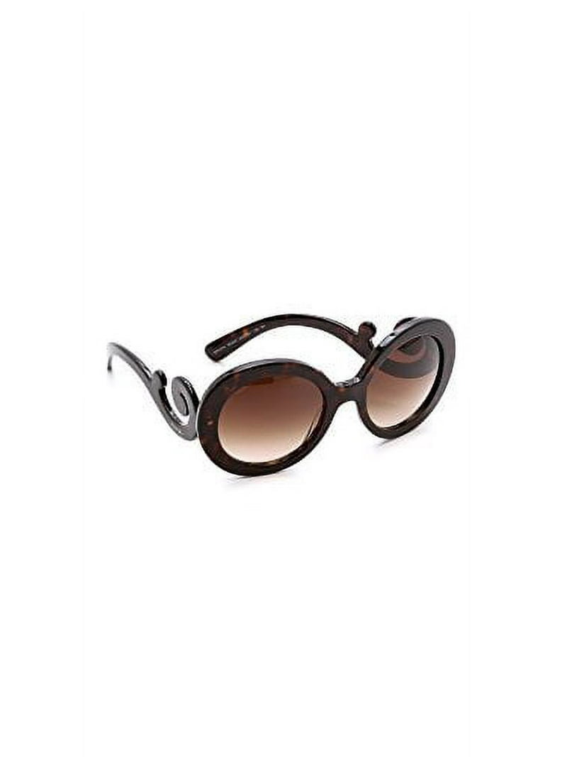 Prada Women's Round Sunglasses, Gradient PR27NS-1AB3M1-55, Black