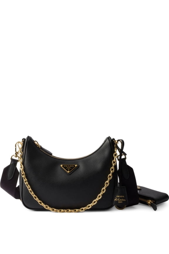 Women's Re-Edition 2005 Saffiano Leather Bag Black