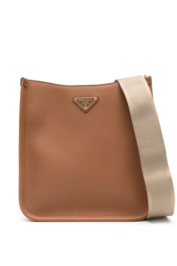 Women's Triangle-Logo Cross Body Bag Brown