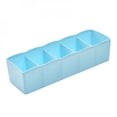 thumbnail image 1 of Praeter 5-grids Multi-purpose Underwear Storage Box Socks Storage Box Stackable Drawer Finishing Box, Blue, 1 of 6