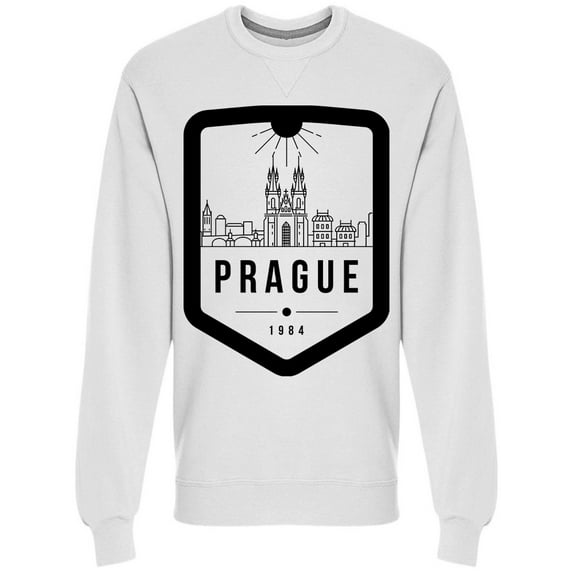 Prague 1984 Skyline Sweatshirt Men -Image by Shutterstock, Male x-Large