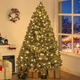 Prague 6.5ft Prelit Artificial Christmas Tree with Foot Pedal, 1197
