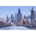 thumbnail image 1 of Prague - Charles Bridge tower nad St. Nicolas church on winter morning Poster Print (36 x 12), 1 of 1