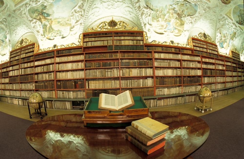 Prague Czech Republic Bibliotheque Strahov Canvas Art - Panoramic Images (18 x 24)