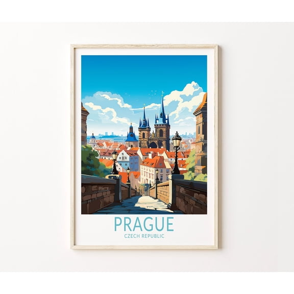 Prague Czech Republic City Travel Home Decor Unframed Paper Print