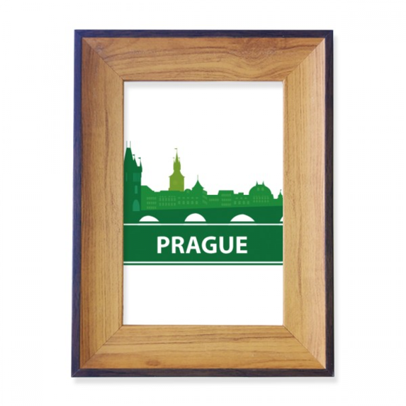 Prague Czech Republic Green Landmark Photo Frame Exhibition Display Art Desktop Painting