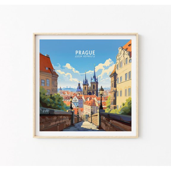 Prague Czech Republic Historic Square Wall Art Home Decor