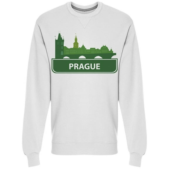 Prague Green Skyline Sweatshirt Men - Men Sweatshirt, 2XL