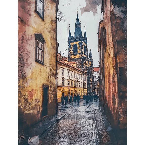 Prague Old Town Square Tower Canvas Wall Art Perfect for Living Room Bedroom Office Hallway and Dining Room Decoration.