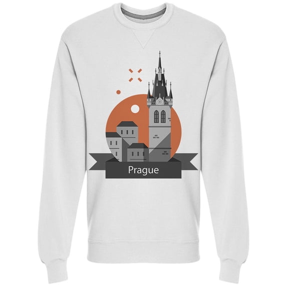 Prague Old Town Tower With Clock Sweatshirt Men -Image by Shutterstock, Male XX-Large