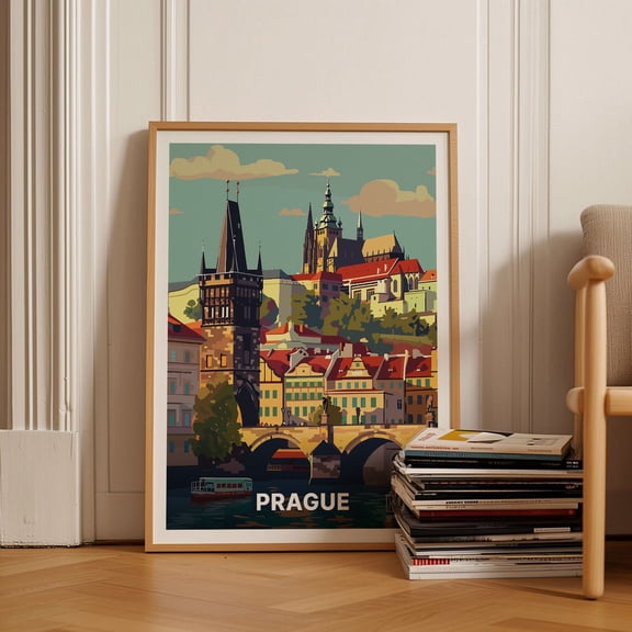 Prague Skyline Czech Republic Wall Decor