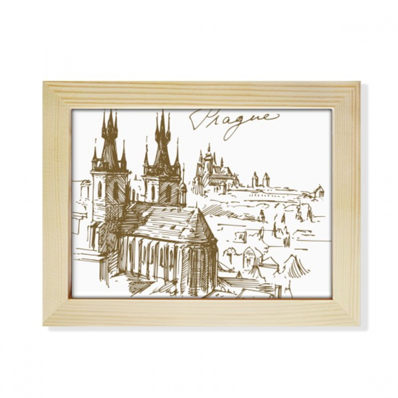 Prague Square Czech Republic Landmark Desktop Photo Frame Picture Art Decoration Painting 6x8 inch