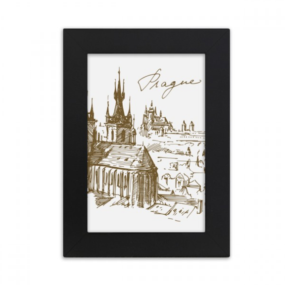Prague Square Czech Republic Landmark Desktop Photo Frame Picture Display Art Painting Exhibit