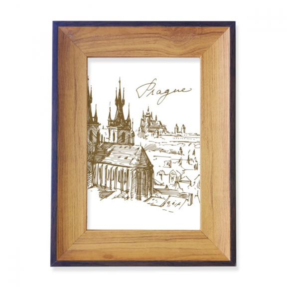 Prague Square Czech Republic Landmark Photo Frame Exhibition Display Art Desktop Painting