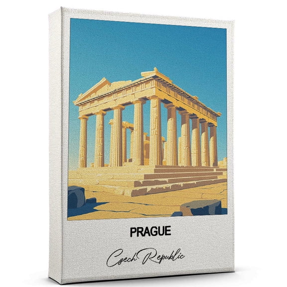 Prague Travel Canvas Wall Art  Beautiful Travel Decor for Bedroom, Office Czech Republic Canvas Print  Serene and Scenic Wall Decor Gift for Travel Lovers