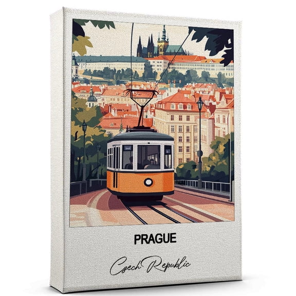 Prague Travel Wall Decor  Scenic Travel Canvas Print of Czech Republic Canvas  Beautiful Gift for Home, Office, or Living Space