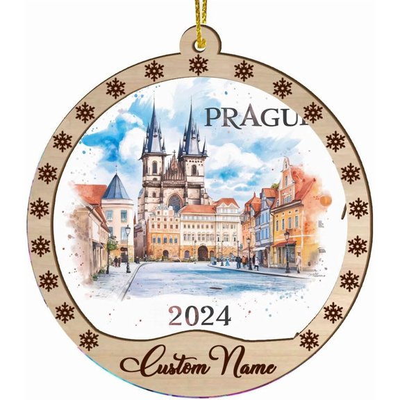 Prague Vacation Suncatcher, Prague Suncatcher, Christmas Suncatcher, Prague Custom, Personalized Gift, Prague Bauble, Prague Souvenir, Prague Gift NNnTRz (Prague)